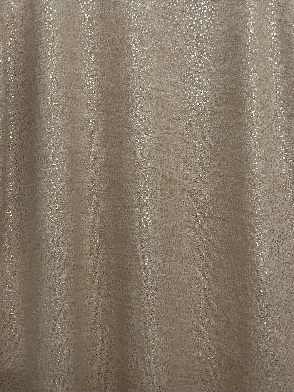 Holiday Glittery Beige Sparkle Crewneck Sweater with Button-Trim Sleeves - Picture 4 of 8